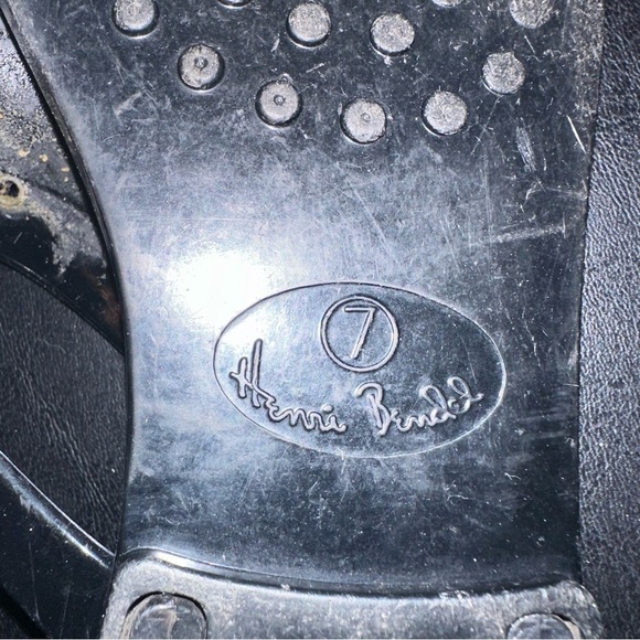 Henri Bendel Jelly Black White And Brown Thong Ankle Strap Designer Sandals 7 - Picture 11 of 11